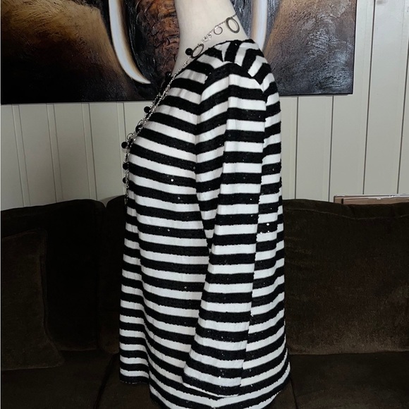 Talbots • Black/ White • Shimmering • Sweater • Size Small (P) • New/ Tags - Picture 13 of 16